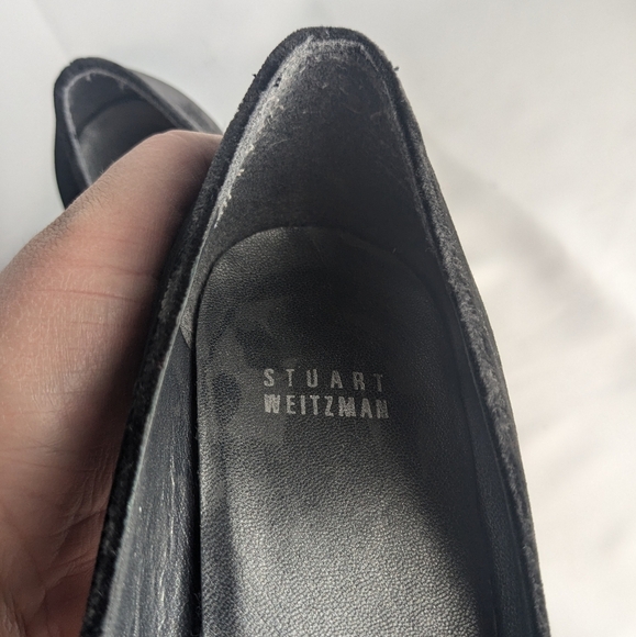 STUART WEITZMAN Black Velvet Platform Heel Formal Women Shoes Size 7 - Picture 10 of 10
